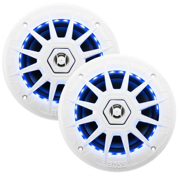 Boss Audio MRGB65 Coaxial Marine 6.5" w/RGB LED Lights - MRGB65
