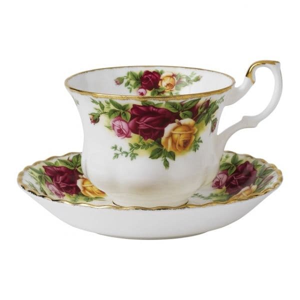 Royal Albert Chávena de Chá com Prato Old Country Roses