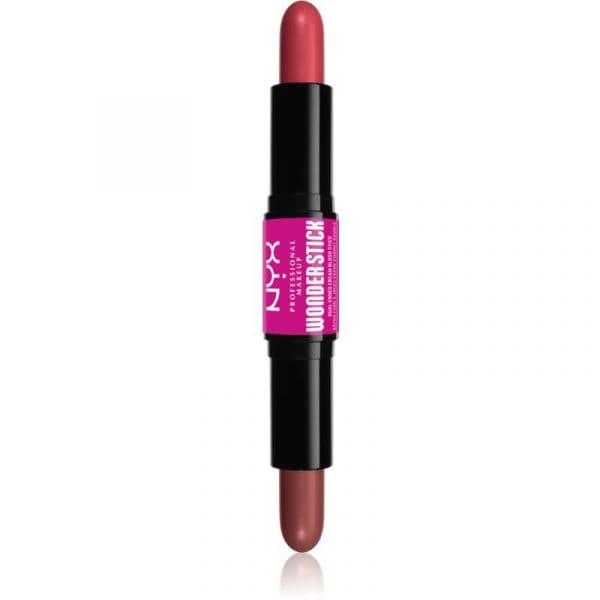 Nyx Professional Makeup Wonder Stick Cream Blush Barra Duplo Contorno Tom 03 Coral N Deep Peach 2x4 g