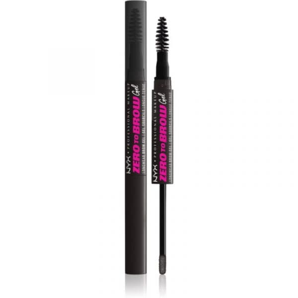 Nyx Professional Makeup Zero To Brow Gel Gel para Sobrancelhas com Aplicador Tom 08 Black 2 ml