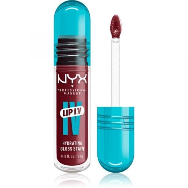 NYX Professional Makeup Lip IV Wet Shot Hydrating Gloss Stain Tom #08 Drippin in Rose 5ml