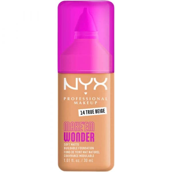 NYX Professional Make Up Make 'Em Wonder Base de Maquilhagem matificante leve Nº 14 True Beige 30ml