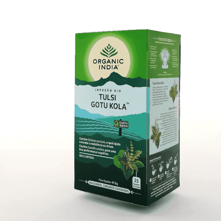 Infusão Bio Tulsi Gotu Kola 25 Saquetas Organic India