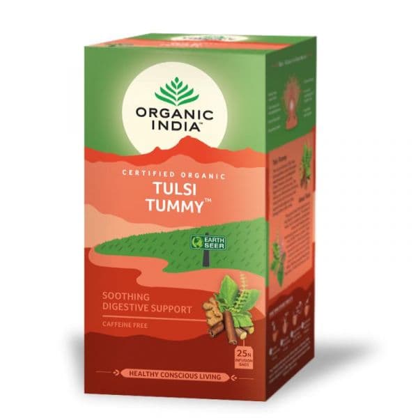 Organic India Tulsi Tummy Digestivo Calmante 25 Saquetas