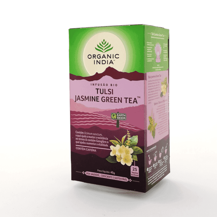 Organic India Infusão Bio Tulsi Jasmine Green 25 Saquetas