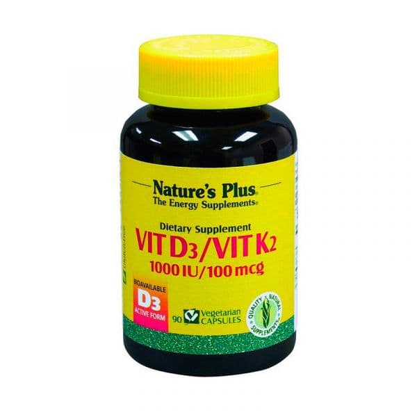 Nature's Plus Vitamina D3/Vitamina K2 90 Cápsulas