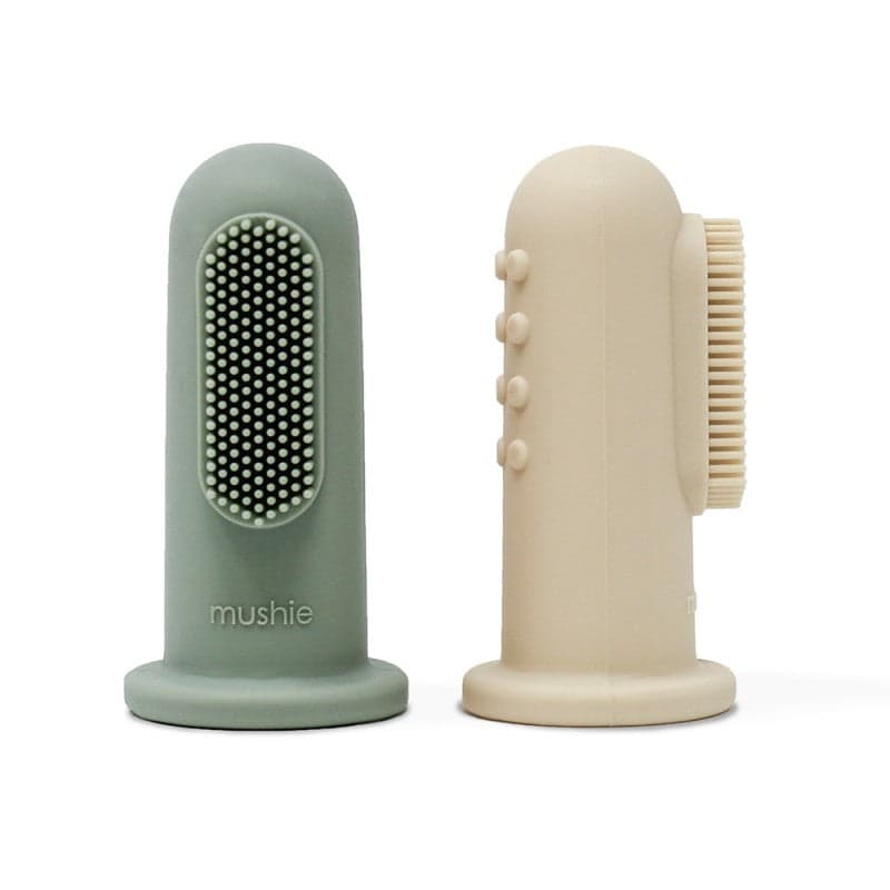 Mushie 2 Escovas de Silicone Sand/Cambridge Blue