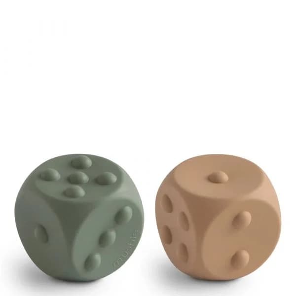 Mushie Dado Silicone Pop It Dried Thyme/Natural 10M+ x2