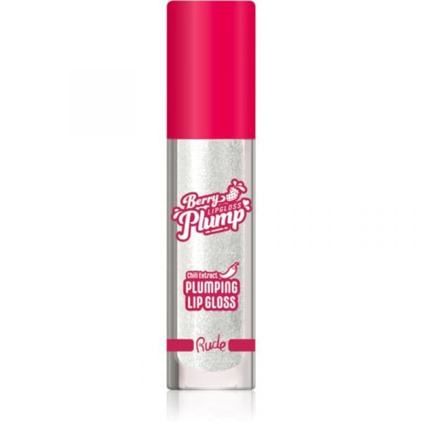 Rude Cosmetics Berry Plump Brilho Labial Hidratante para Dar Volume Tom Pearl 4 g