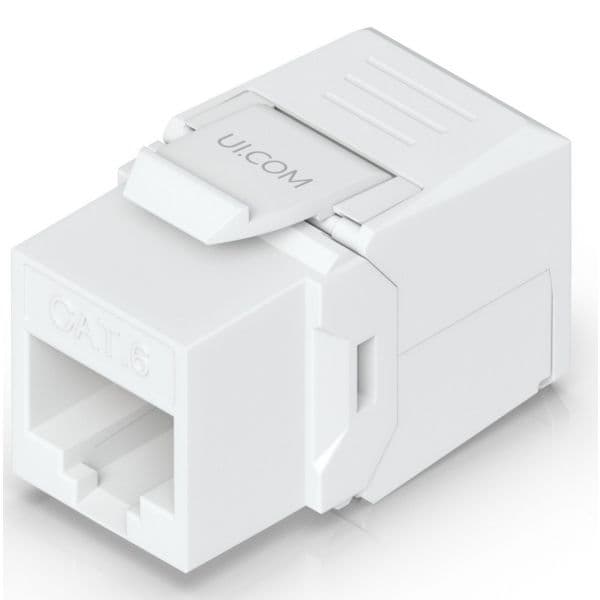 Ubiquiti UACC-Keystone-Jack-C6 Conector Keystone Cat6 Sem Ferramentas 12 Unidades Branco