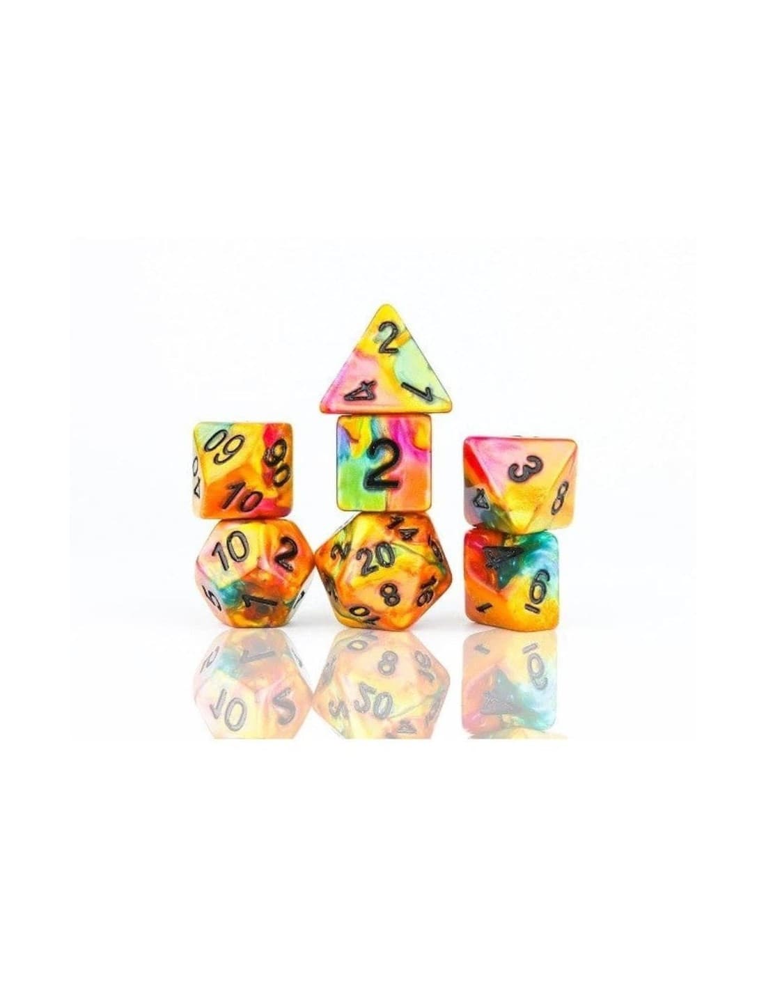 Sirius Dice Set Rainbow Gold 7-Die Set