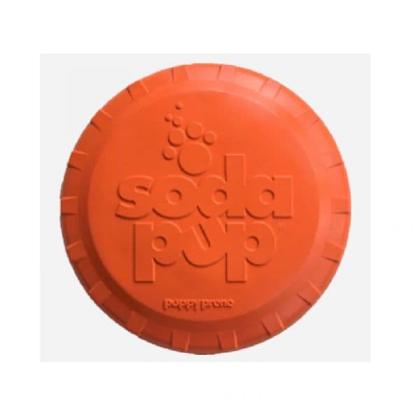 SodaPup Brinquedo Cão Bottle Top Flyer L Orange Squeeze