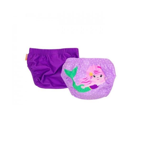Fraldas Natação Zoocchini UPF50+ Sereia 12-24M 2 unidades