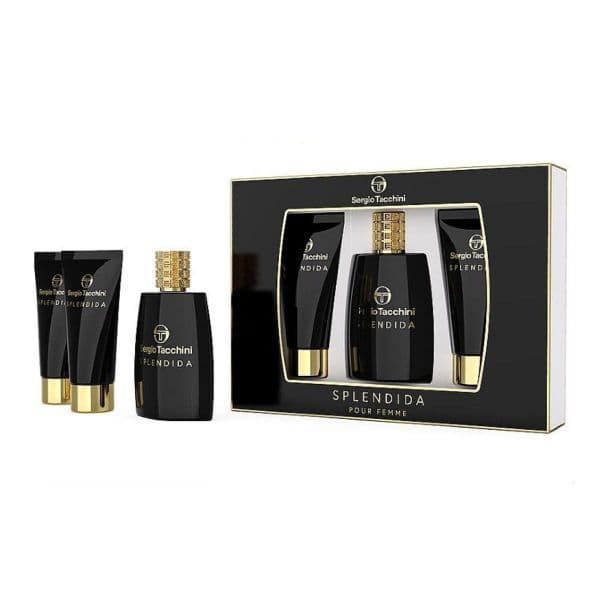 Sergio Tacchini Splendida Woman Eau de Parfum 100ml + Loção Corporal Perfumada 100ml + Gel de Banho 100ml Coffret