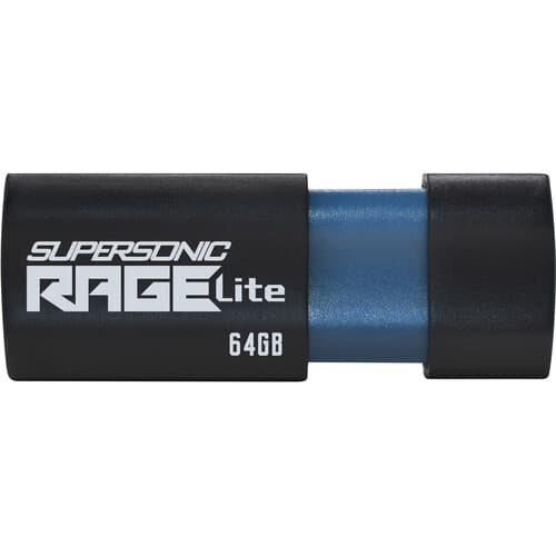 Patriot 64GB Supersonic Rage Lite USB 3.2 Preto/Azul