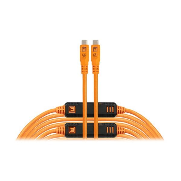 Tether Tools TetherPro Optima Cabo USB-C 10G Reto Laranja 9.4m
