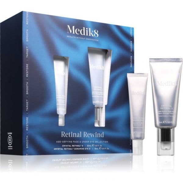 Medik8 Crystal Retinal 3 Sérum 30ml + Crystal Retinal Ceramide 3 Contorno de Olhos 15ml Coffret