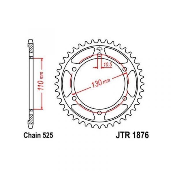 Jt Sprockets Transmissão JTR1876.45
