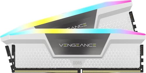 Memória RAM Corsair DDR5, 5200MHz 32GB 2x16GB Dimm, Unbuffered, 40-40-40-77, Xmp 3.0, Vengeance Rgb DDR5 White Heatspreader, Rgb led, 1.25V