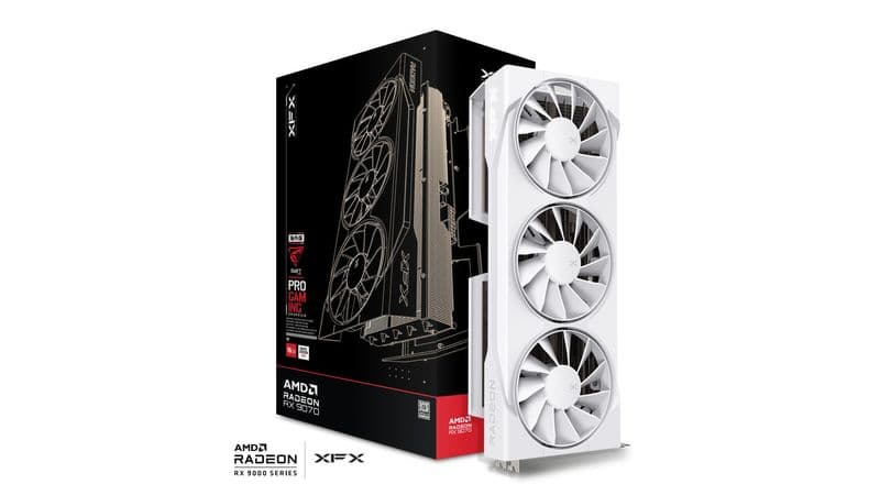 XFX Radeon RX 9070 Swift Gaming 3 Fan White 16GB GDDR6