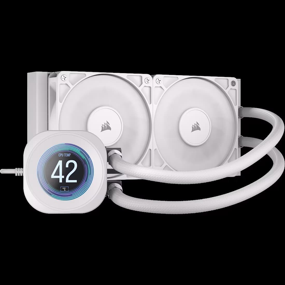 Corsair Nautilus 240 RS LCD Kit de 240mm com 2 Ventoinhas e Ecrã IPS Branco