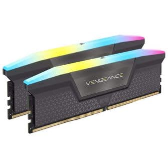 Memória RAM Corsair Vengeance RGB 16GB (2x8GB) DDR5 5200MHz CL40 Cinzento/Preto