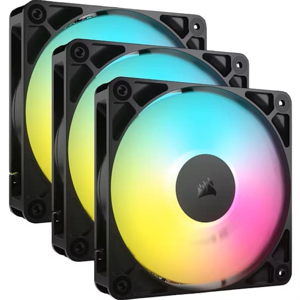 Corsair Ventoinha 120mm RS120-R Argb PWM Preta (Pack3) - CO-9050196-WW