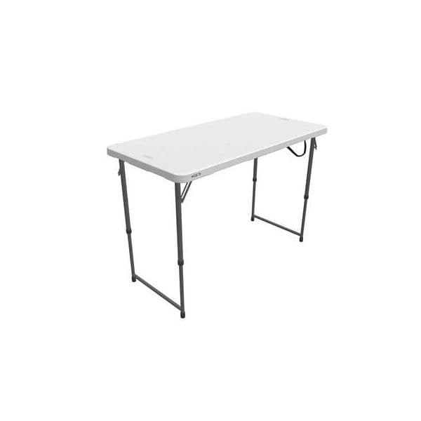 LifeTime Mesa Dobrável Ajustável Branca 122x61cm