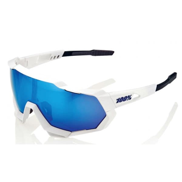 100% Óculos Speedcraft Speedtrap Matte White Hiper Blue Multilayer Mirror - U-61023-000-75