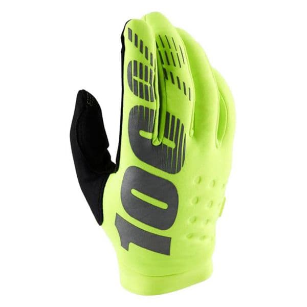 100percent Luvas Brisker 100% Fluor Yellow M