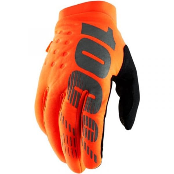 100% Luvas Brisker Orange / Black M