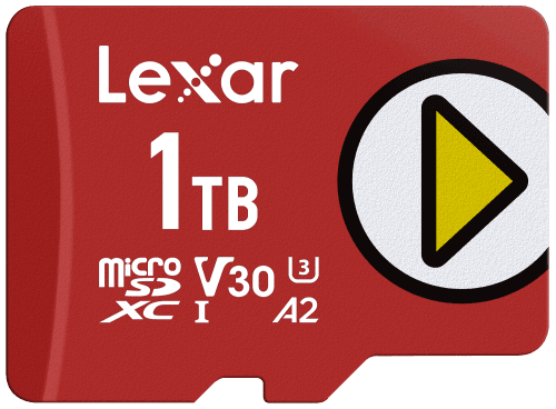 Lexar 1TB MicroSDXC Play UHS-I V30 Class 10 A2 Red LMSPLAY001T-BNSNG