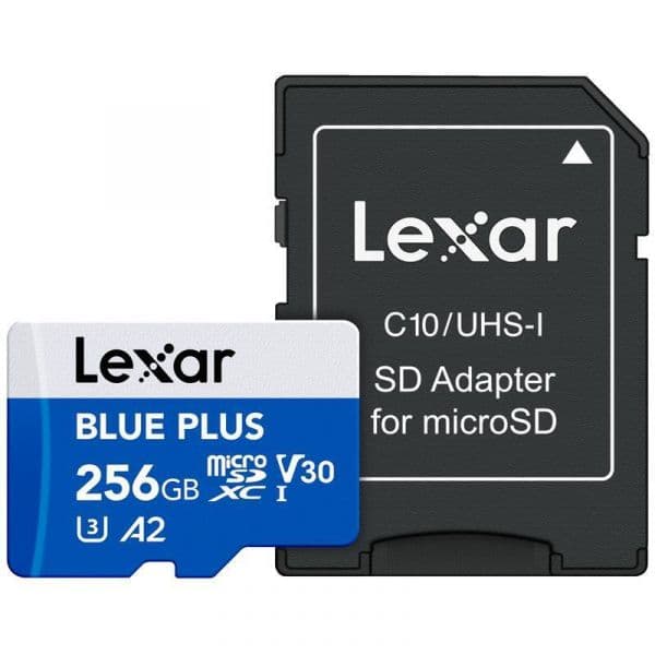 Lexar 256GB Micro SDXC UHS-I U3 V30 A2 com Adaptador SD