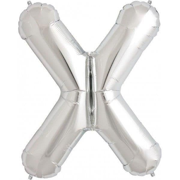 Northstar Balão Foil 16" Letra X Prateado - 180050201