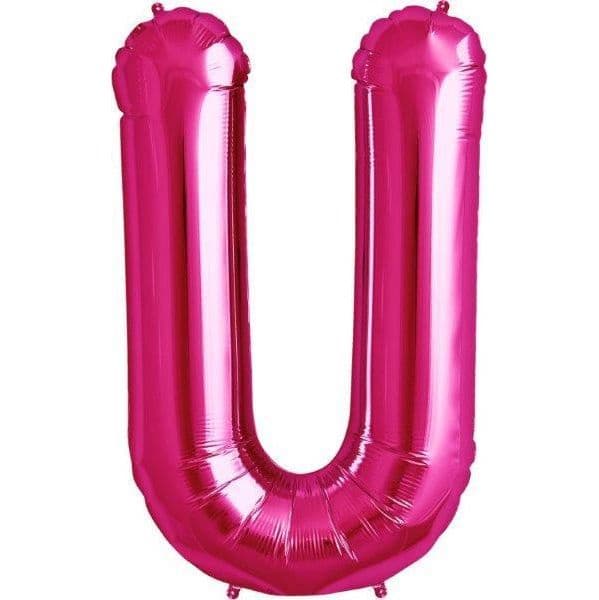 Northstar Balão Foil 16" Letra U Rosa - 180000525