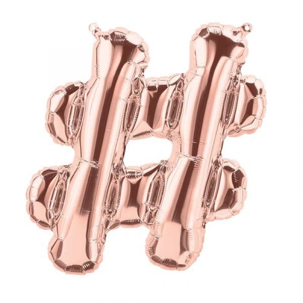 Northstar Balão Foil 16" Hashtag Rose Gold - 180137301