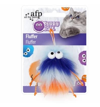 All for Paws Brinquedo Gato Furry Ball Fluffer Laranja