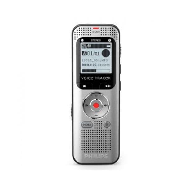 Philips Gravador de Voz Digital VoiceTracer DVT2015 2 Microfones 8GB Prateado