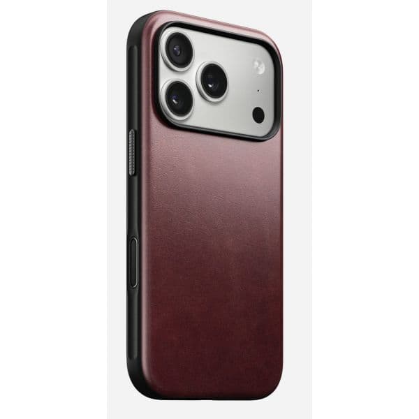 Nomad Goods Capa Modern Leather para iPhone 17 Pro Bordeaux/Burgundy