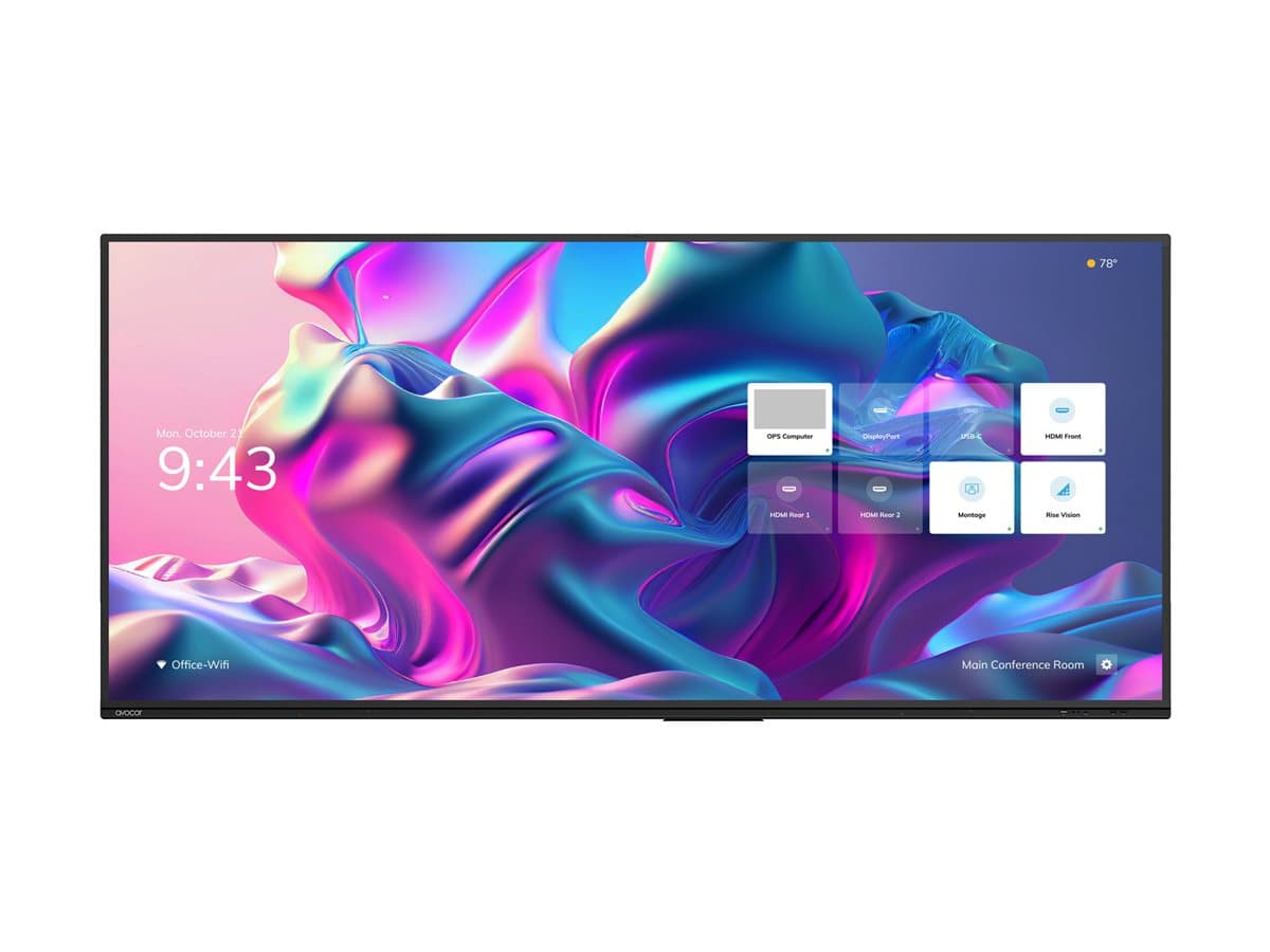 Avocor AVE-9200 92" Classe Diagonal E92 Series ecrã LCD com luz de fundo LED interativa com ecrã tátil (multi-touch) Android 5K UHD (2160p) 5120 x 2160