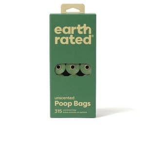 Earth Rated Dispensador de Sacos Plástico e Rolos de Recarga sem Perfume 21 x 15 Unidades