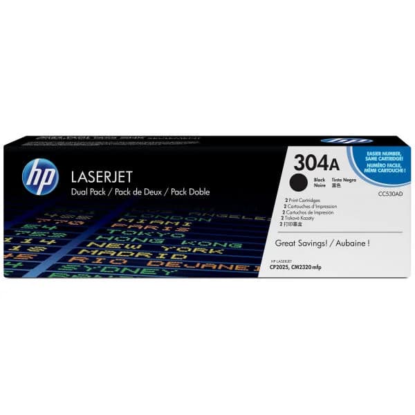 Pack Toners HP 304A Preto CC530AD 3500 Pág. 2un
