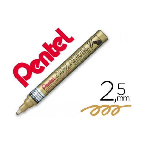 Pentel Marcador Permanente MMP10-Z Prateado p/ Pinturas Decora - 75515