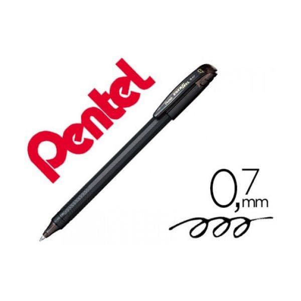 Pentel Esferográfica Energel Makkuro BL417 0.7mm Tinta Preta 12 Un.