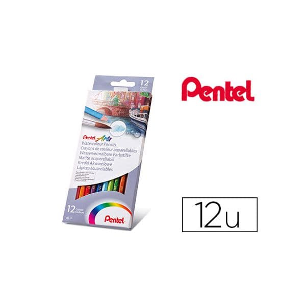 Pentel Lápis de Cor Aquareláveis 12 un. - 0884851024213