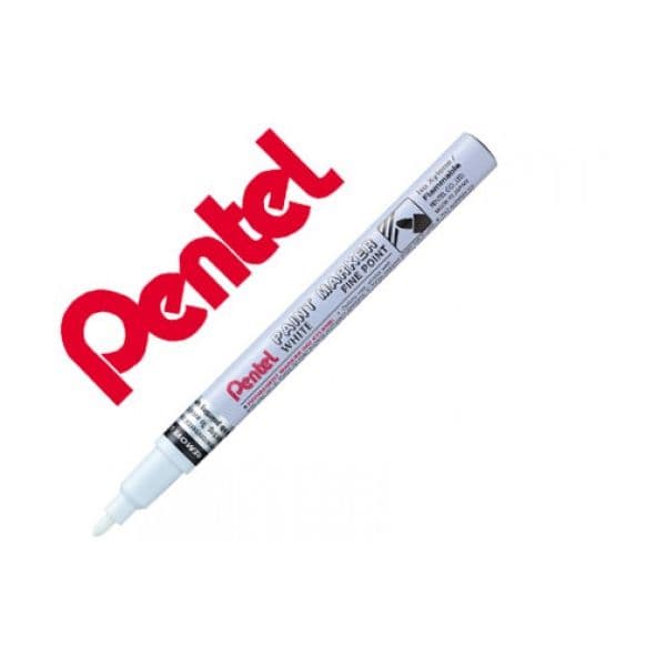 Pentel Marcador Permanente MSP10-W Ponta Media Branco 12 Unidades