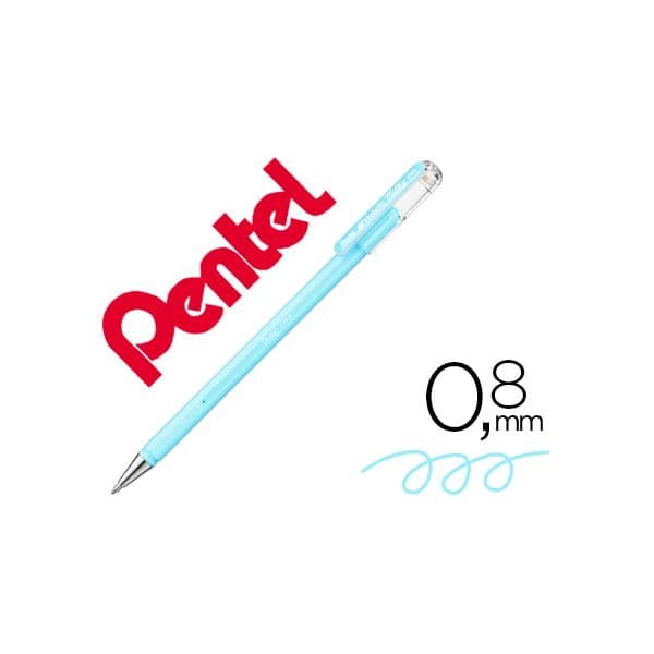 Pentel Roller K108 Azul Pastel0,8 mm 12 Unidades