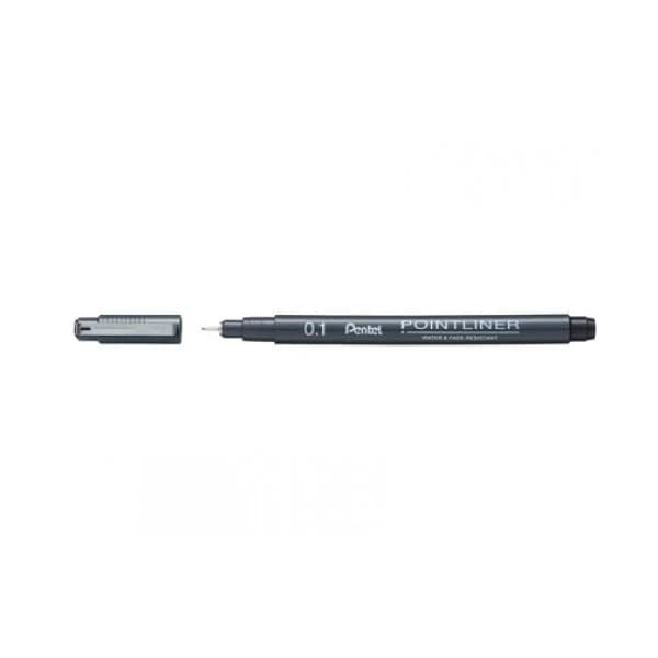 Pentel Marcador Pigment Pointliner 0,1mm Preto 12 Un.