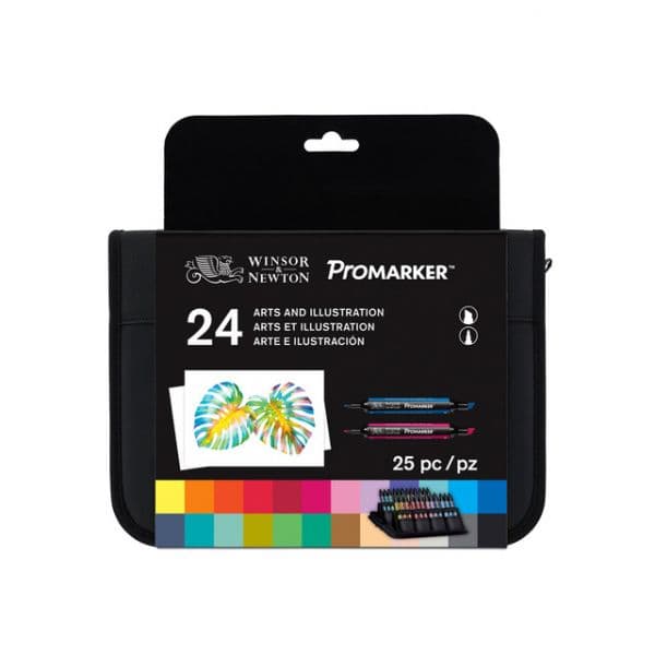 Winsor & Newton Conjunto de 24 Marcadores de Ilustração Winsor&Newton Multicolor