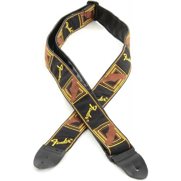 Fender Correia para Guitarra 2" Monogrammed Strap Black / Yellow / Brown